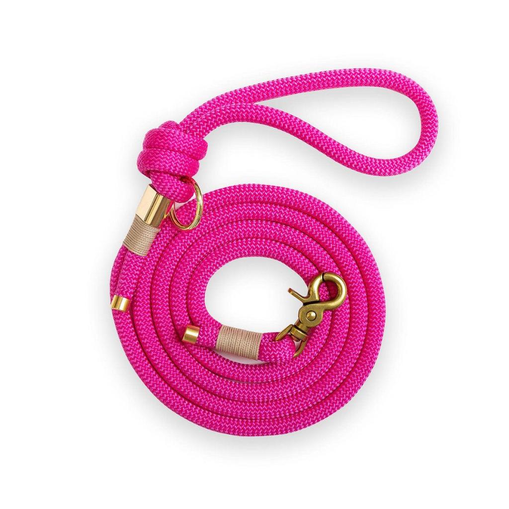 Laisse en corde Fuchsia