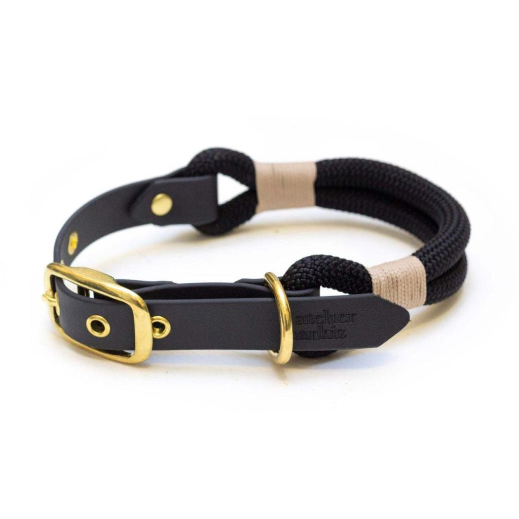 Collier en corde & Biothane Cobalt