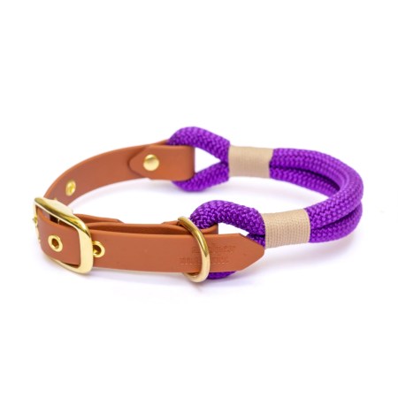 Collier en corde & Biothane Deep Purple