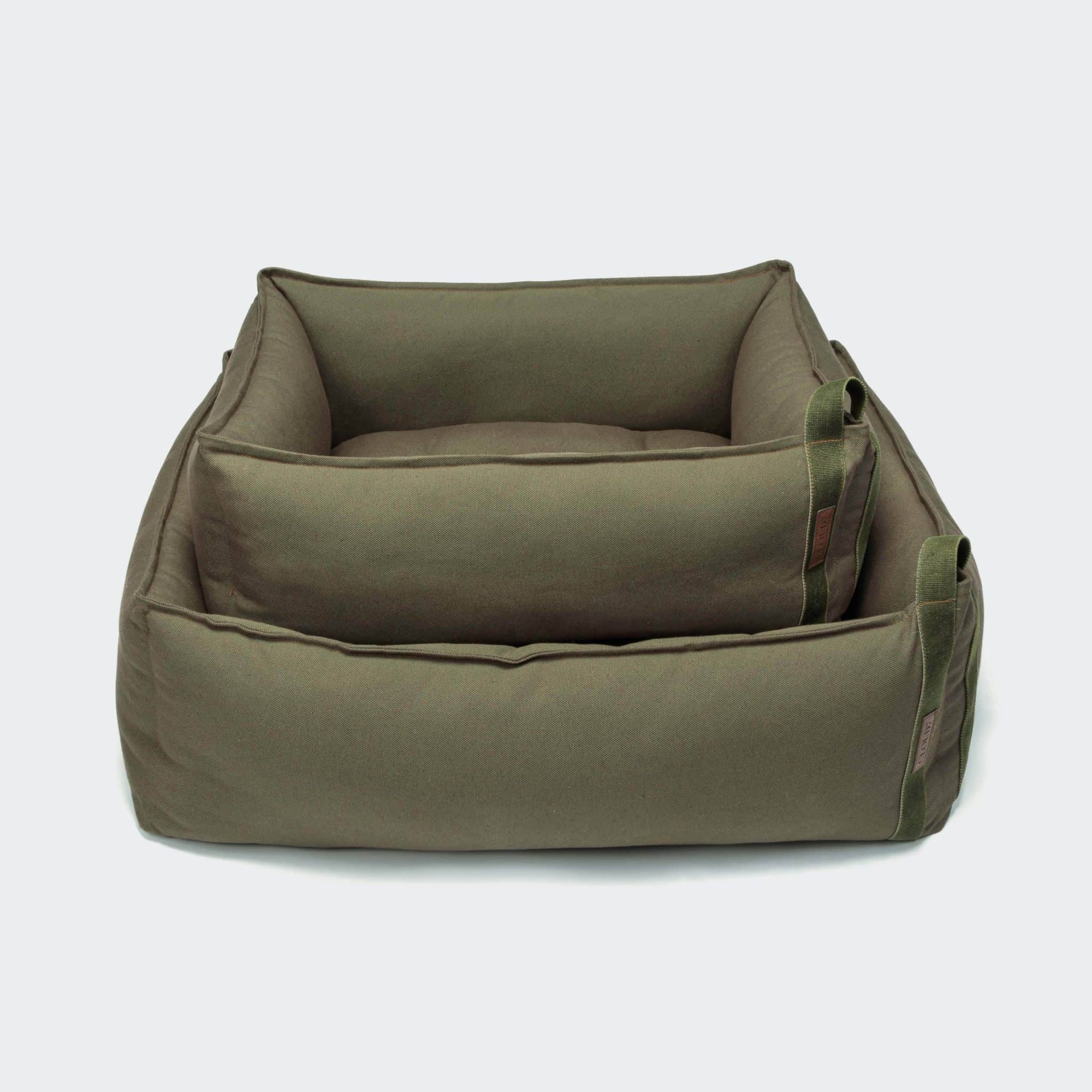 Panier Dog Bed Boost Canvas Olive – Image 2