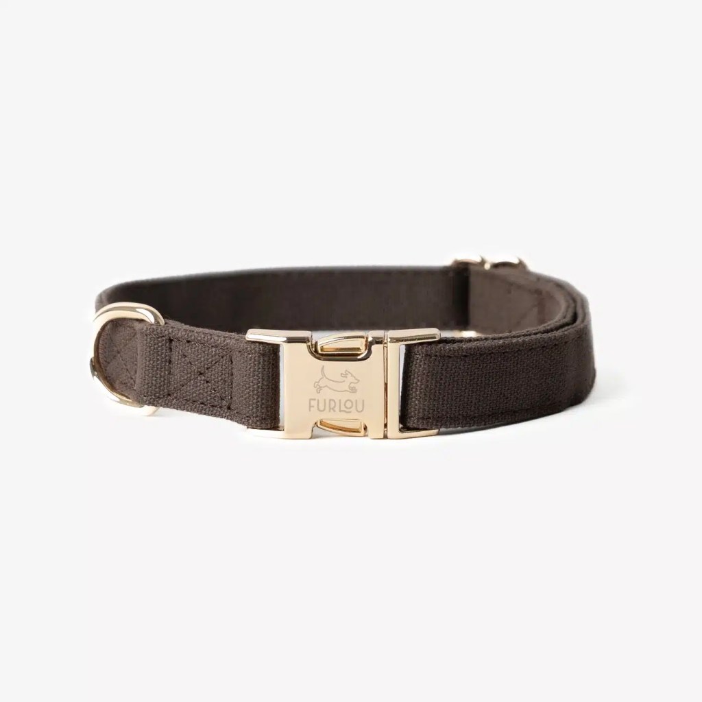 Collier en toile Marron