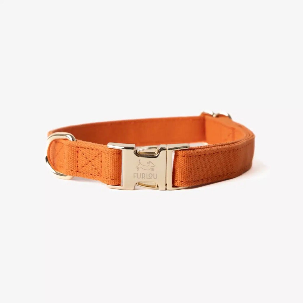 Collier en toile Orange